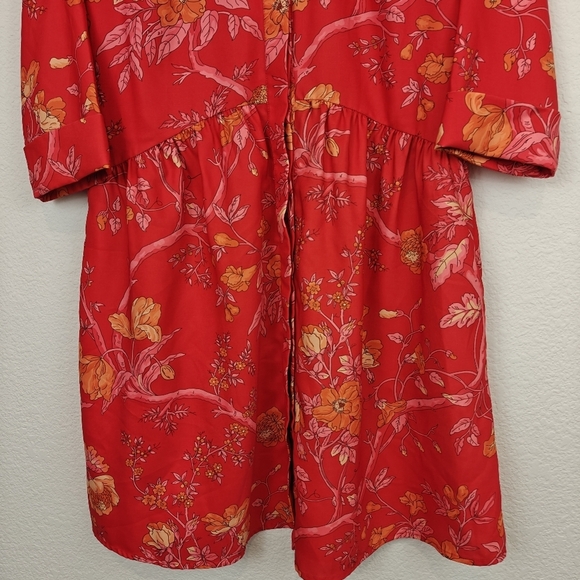 Tuckernuck Vida De Las Flores Today Shirt Dress 3/4 Sleeves Size XXS - Picture 7 of 16